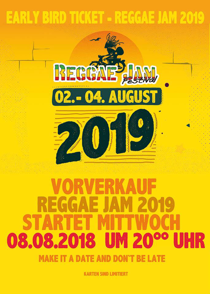 Ixtri l-biljett 2019 tar-Reggae Jam Festival