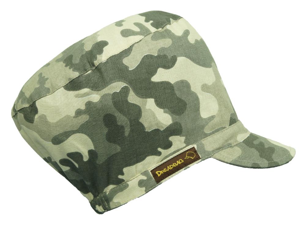 Dreadbag Camuflaje Gorra Rasta Beige Oliva Corona Rastafari Sombrero Dreadlock Gorro Dreadcap