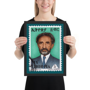 Haile Selassie I – Gerahmtes Poster
