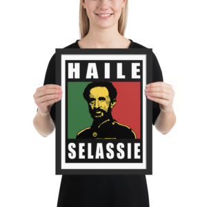 Haile Selassie I - Uokvireni poster