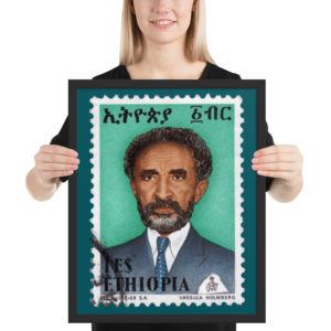 Haile Selassie I – Gerahmtes Poster