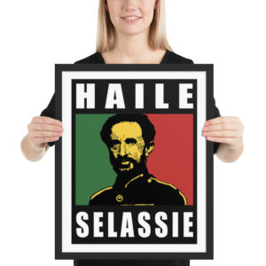 Haile Selassie I - Innrammet plakat