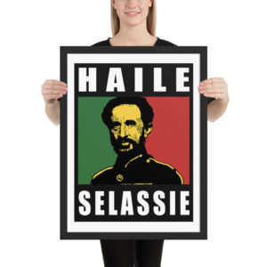 Haile Selassie I - Uokvirjeni plakat