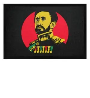 Haile Selassie Jah Rastafari Fußmatte Haile Selassie Jah Rastafari Fussmatte - Fußmatte mit Gummirand-16