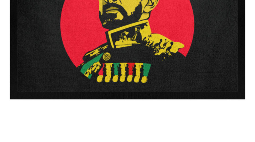 Haile Selassie Jah Rastafarian dörrmatta