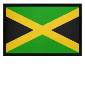 Jamaika Flagge Mussmatte - Fußmatte mit Gummirand-16