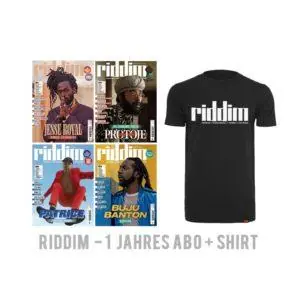 RIDDIM Jahres-Abo + Shirt Riddim Reggae Dancehall Magazin 1 Jahres Abo T-Shirt kaufen