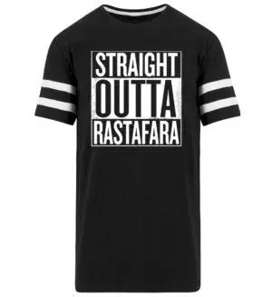 Straight Outta Rastafara Shirt Straight Outta Rastafara Shirt - Herren Striped Long Shirt-16