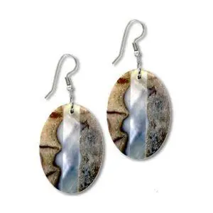 Ohrringe Koralle mit Perlmutt Echte Handarbeit Ohrringe