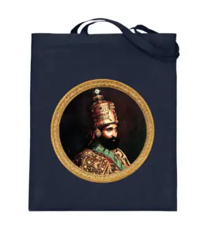 Haile Selassie I Jutebeutel Haile Selassie Jah Rastafari Totebag - Jutebeutel mit langen Henkeln