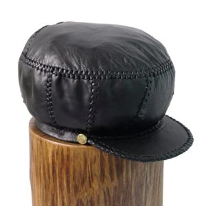Rasta Hat Black Leather