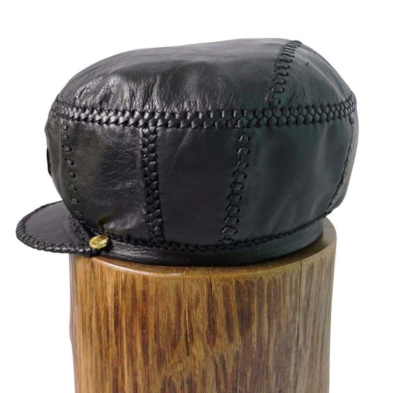 Rastafarian Crown Shop Dreadlock Hat Black Leather Made in Jamaica