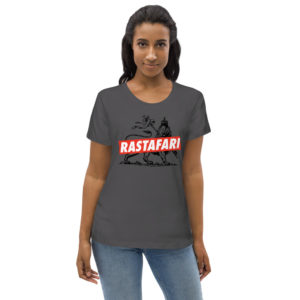 Maglietta ecologica da donna Rasta Rastafari Roots Grey Shop