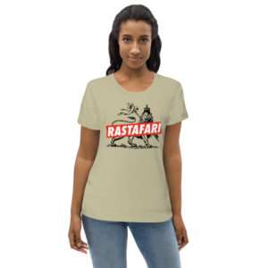 Rasta Rastafarian Roots Beige T-shirtbutik för kvinnor