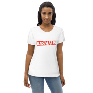 Rasta Rastafari Roots White Dame Øko T-Shirt Shop