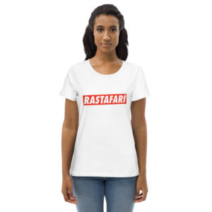 Rasta Rastafari Roots White Dame Øko T-Shirt Shop
