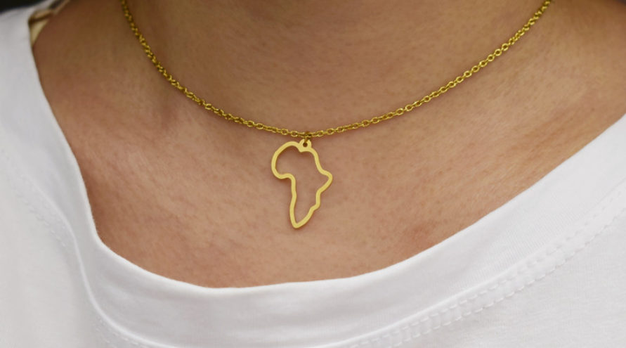 Africa necklace gold