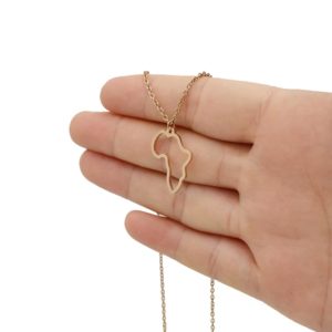 Africa continent necklace - buy necklace fashion jewelry rose gold