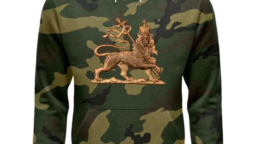 Толстовка с капюшоном Jah Army Lion of Judah Rasta