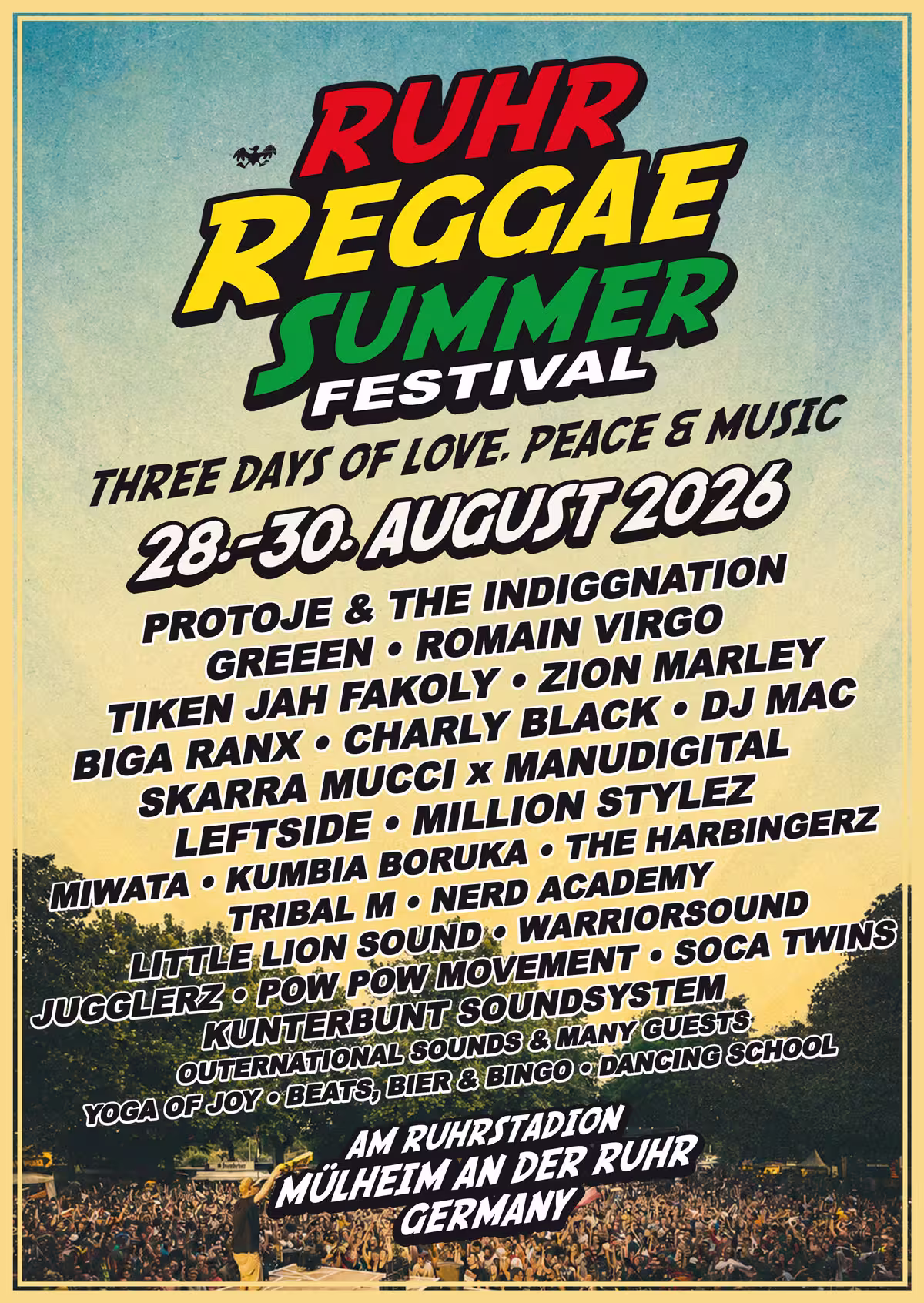 Ruhr Reggae Summer 2026 – Ticket kaufen Ruhr Reggae Summer 2026