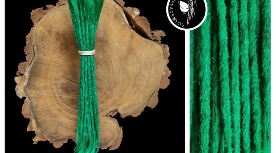 Nástavce na dread zelené 35cm – 40cm