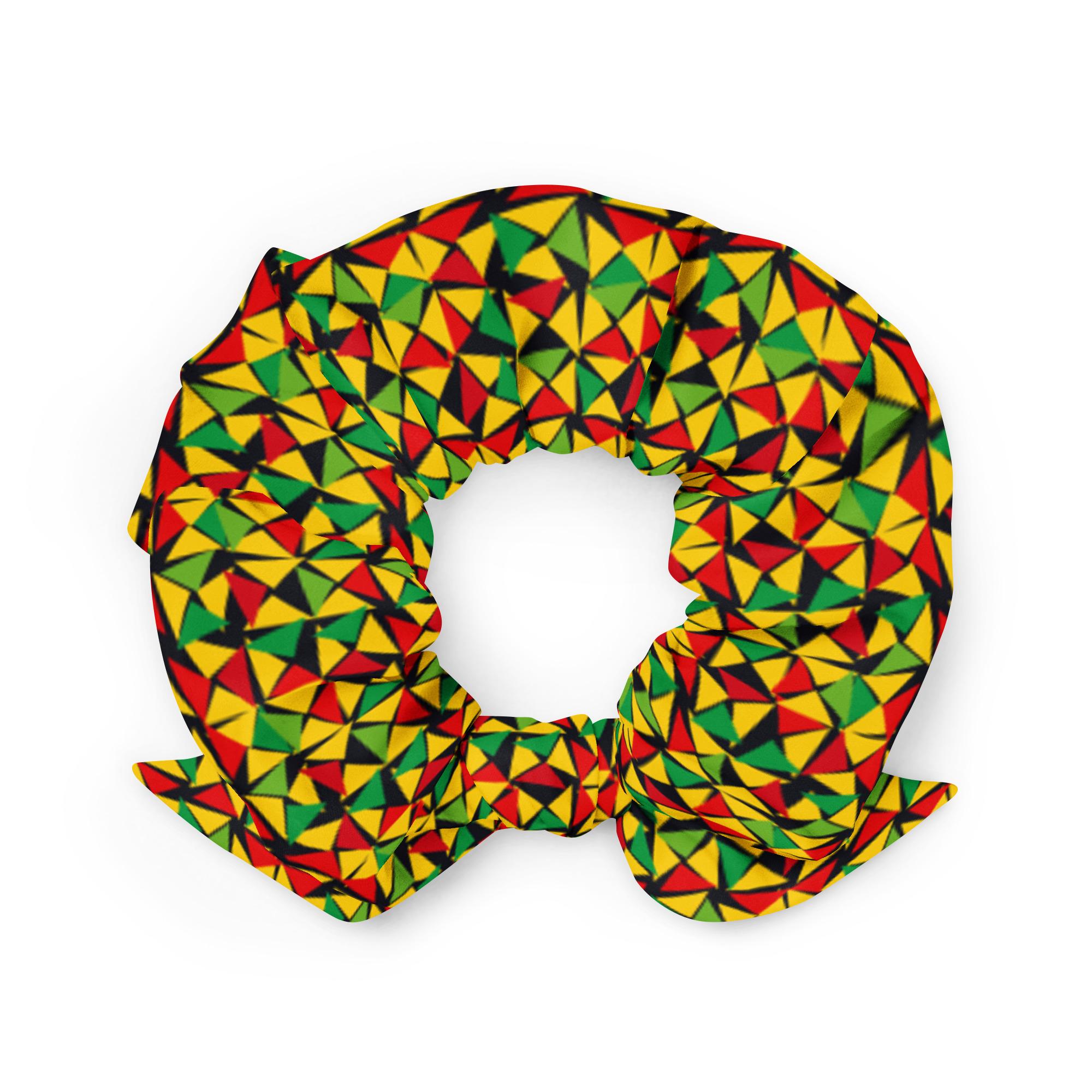Obchod s reggae rastafariánskymi scrunchie vlasovými kravatami