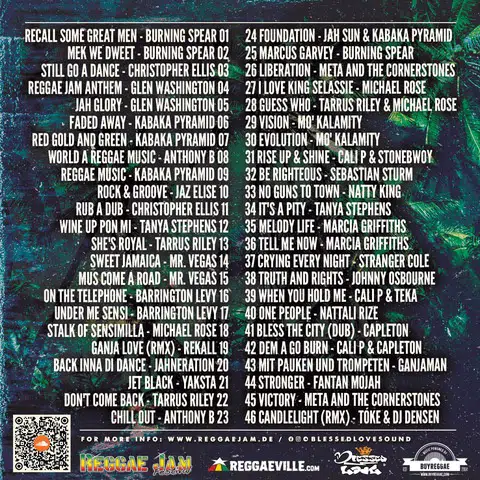 Reggaeville presents the official 2023 Reggae Jam festival artist mix by Blessed Love Sound. Featuring some of reggae music's biggest artists all performing live at Germany's favorite reggae festival - Reggae Jam in Bersenbrück.