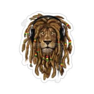 Adesivos de raízes da música Lion Rasta Reggae
