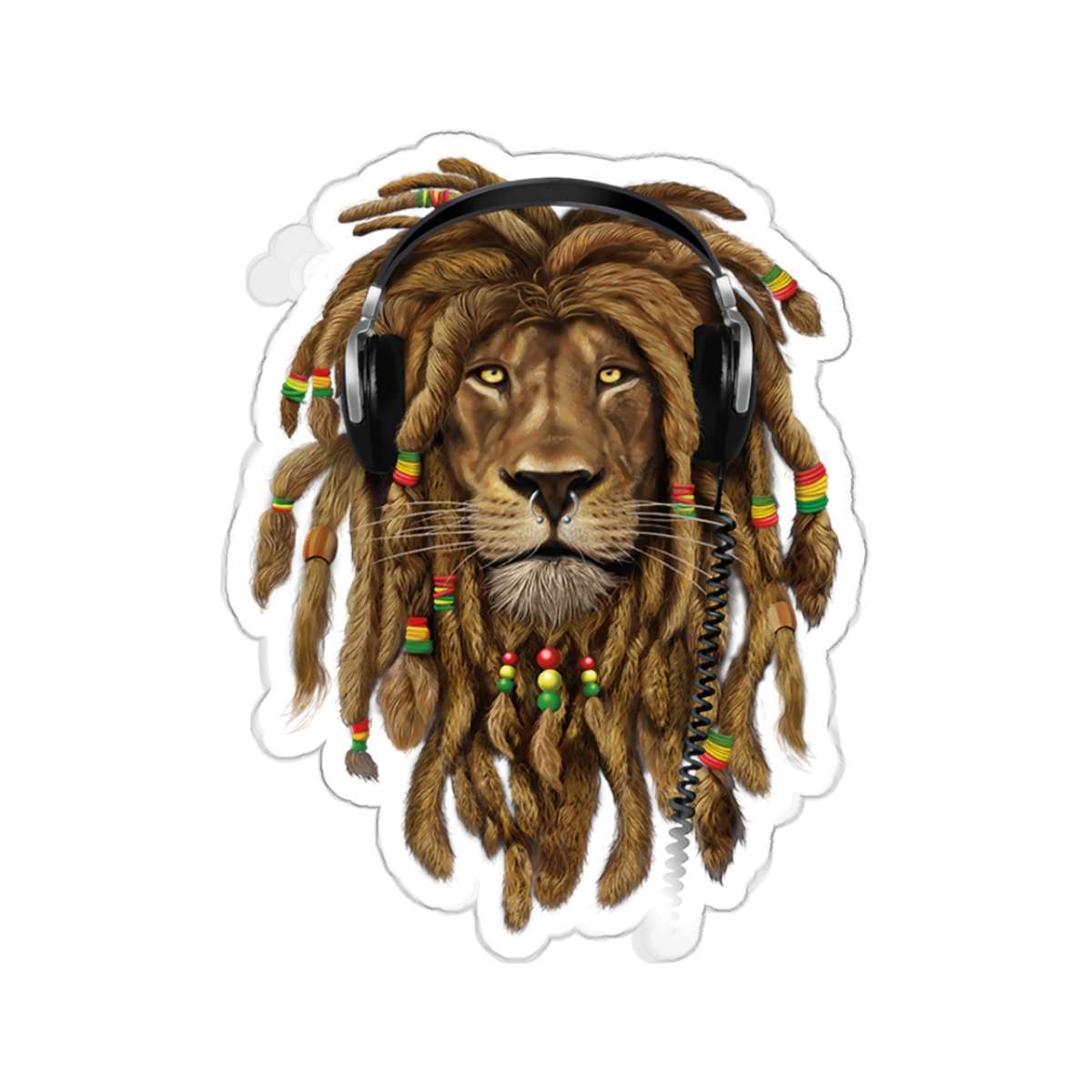 Lion Rasta Reggae Music Roots Stickers