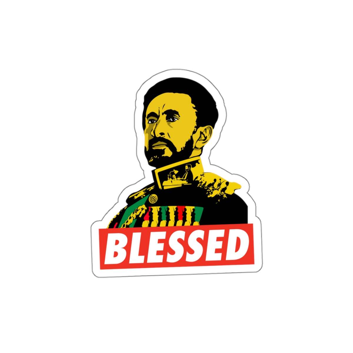 Autocolante Jah Rastafarian Blessed Love