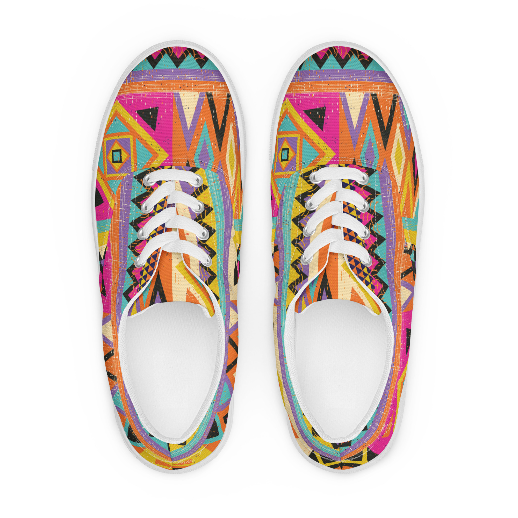 African Wax Print Damen-Canvas-Schuhe