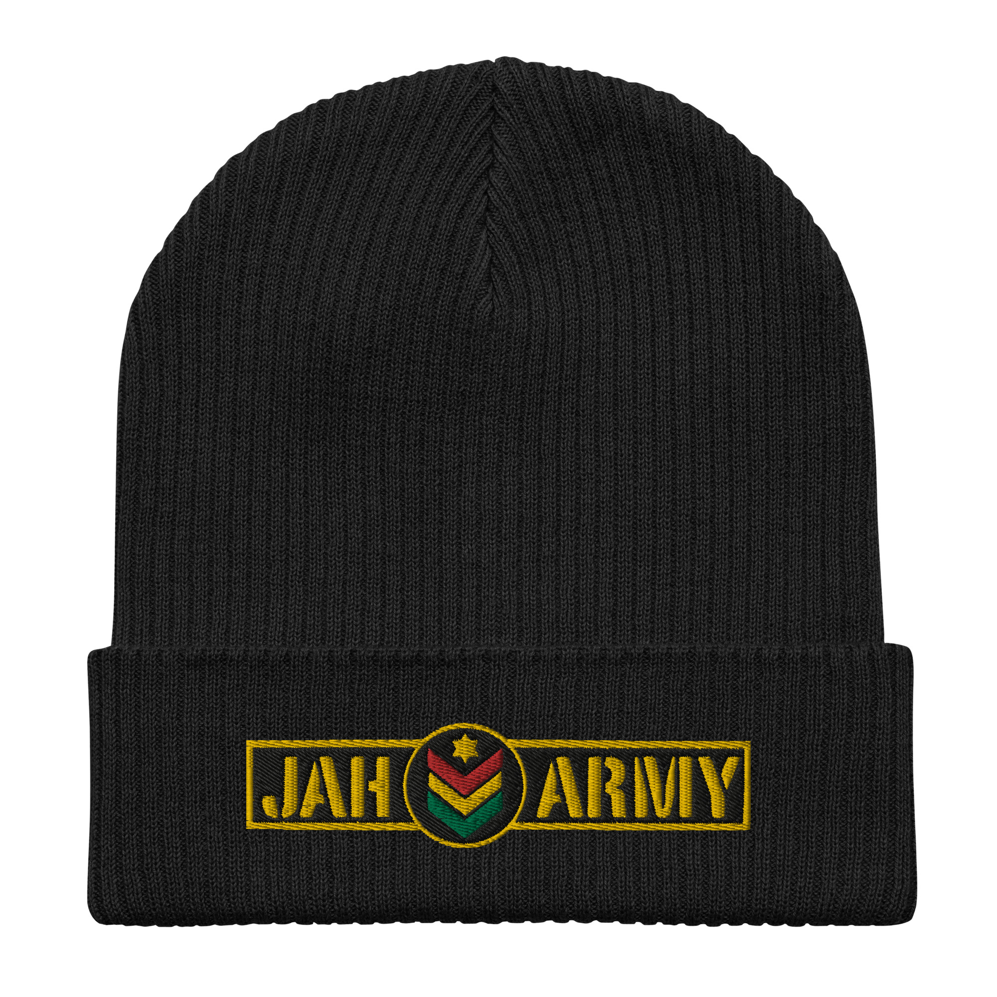 Органична оребрена шапка Jah Army