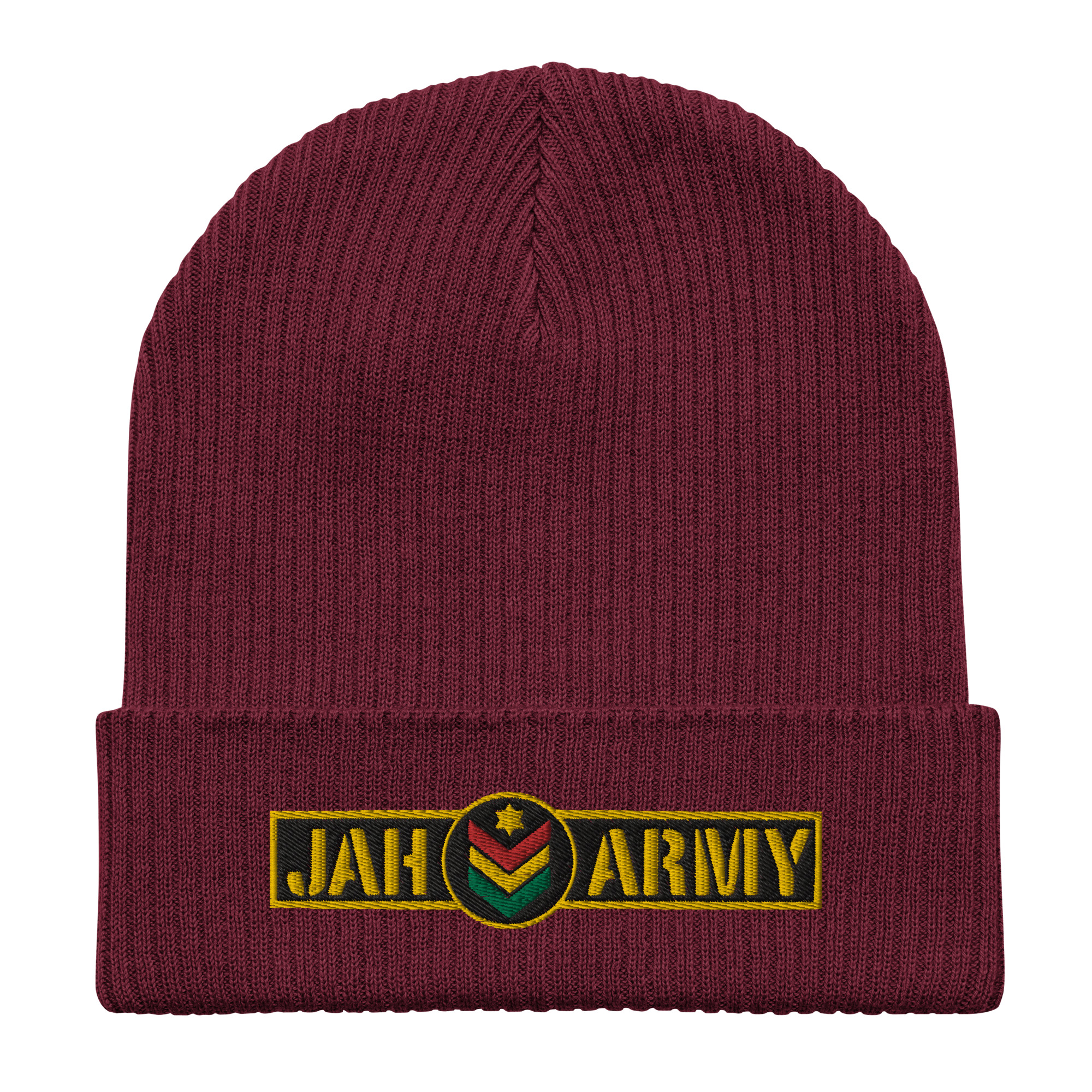Органична оребрена шапка Jah Army
