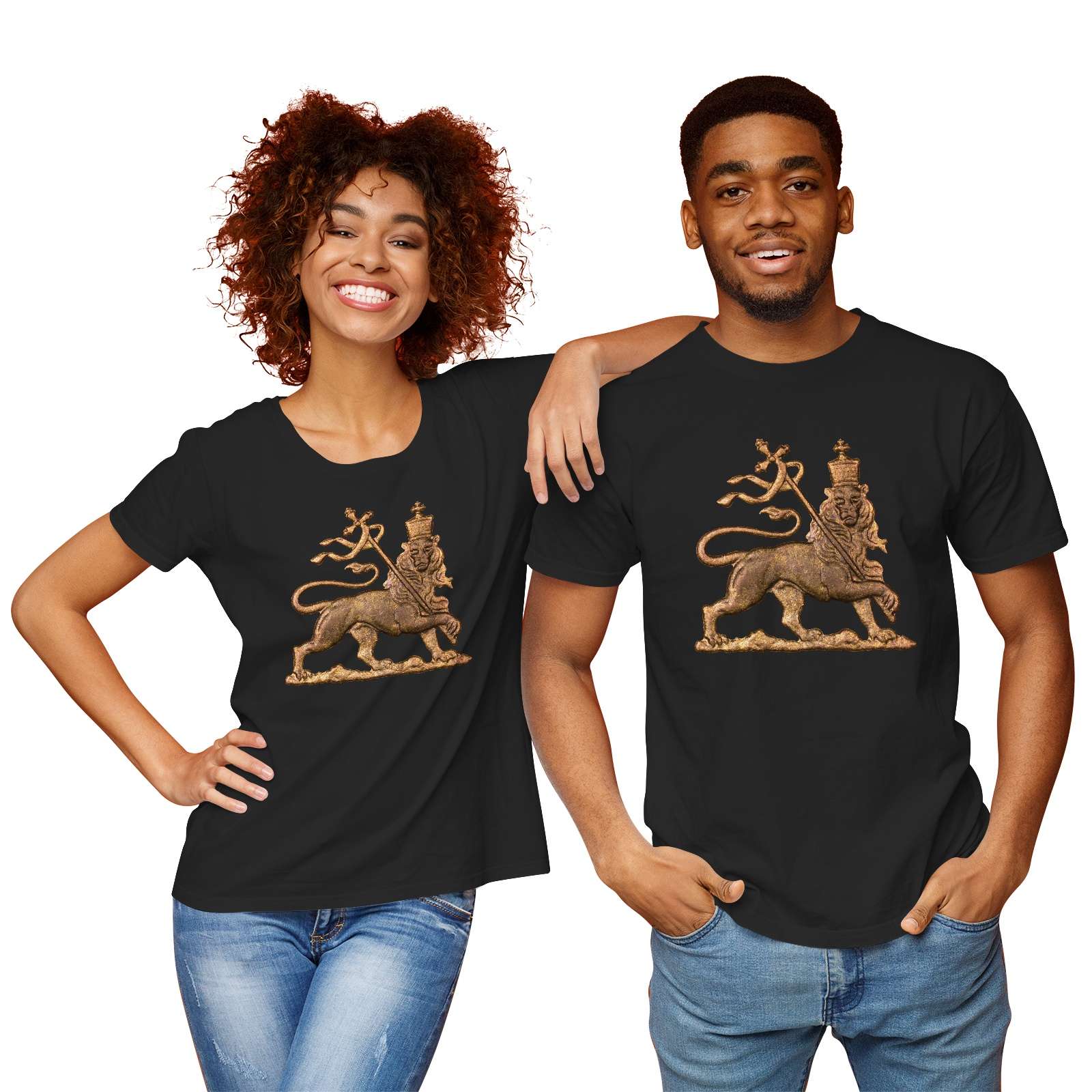 Katoenen overhemd van het paar Leeuw van Juda