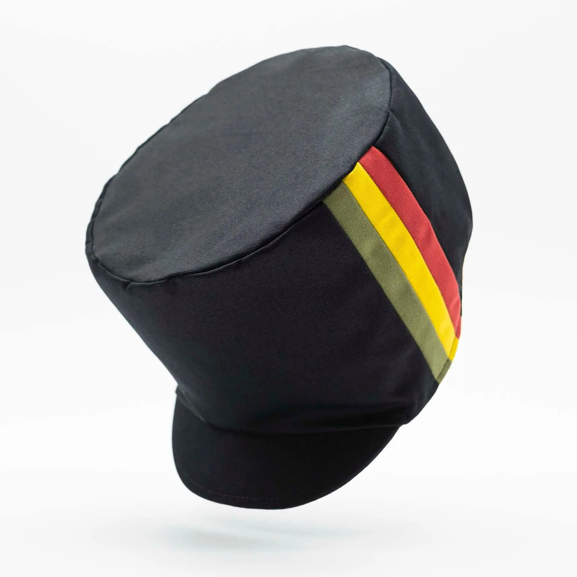 Rasta Hut Dreadlocks Cap Canvas Schwarz mit Reggae Farbe Grün Gelb Rot Dreadhead Cap Dreadlockjs Hat Rasta Tam