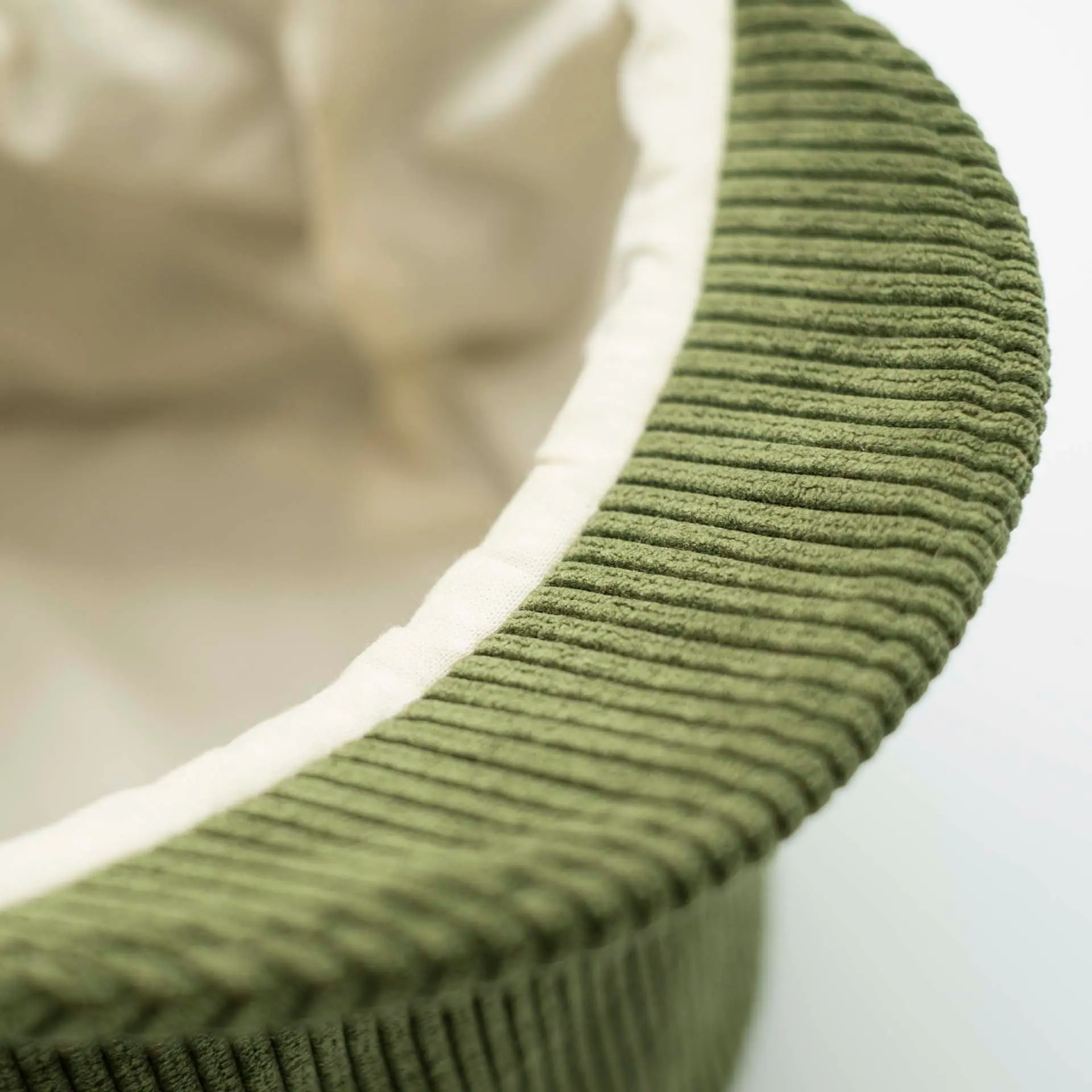 Dreadlocks Mütze für Dreadheads aus khakigrünem Cord Dreadlocks Mütze