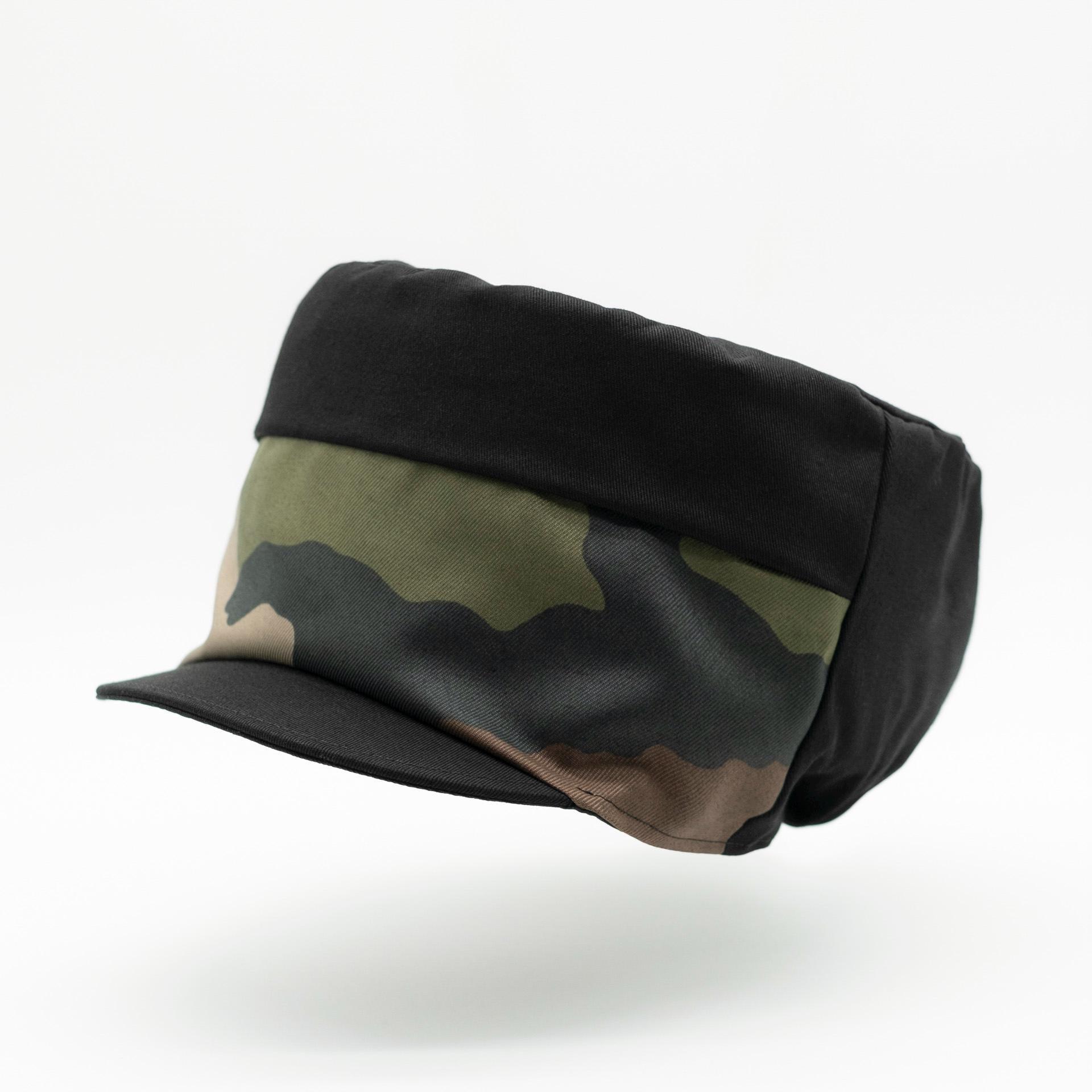 Camouflage Rasta Cap Khaki Black Dreadlocks Mütze