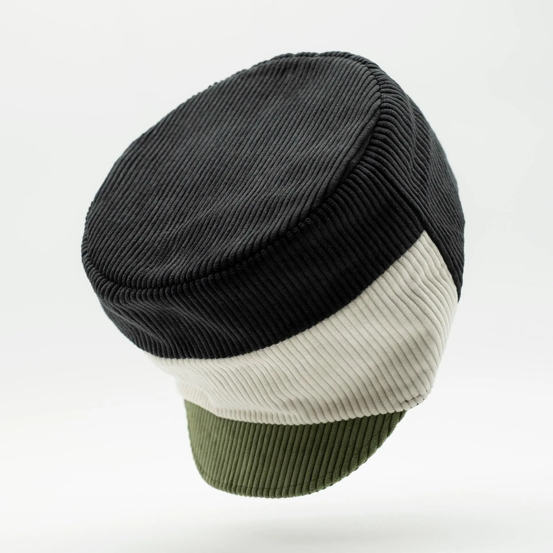 Rasta Cap Dreadlocks Mütze Dreadhead Tam Schwarz Weiß Khaki Samt Cord Dreadmütze für Dreadheads Rastas Afros oder lange Haare