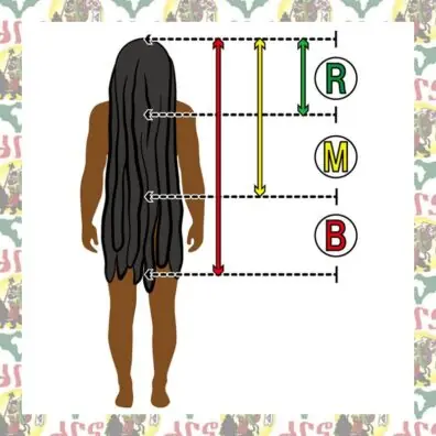 Rasta Cap – Rastafari Crown – Wendemütze – Dreadlocks Mütze XL – XXL Rasta Cap - Größentabelle