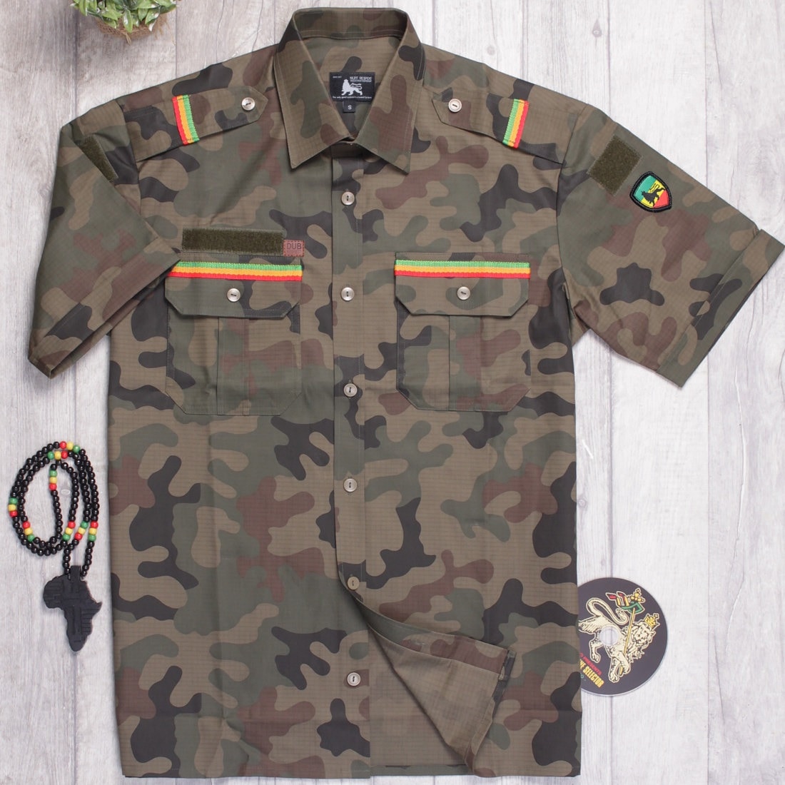 Rastafari Lion of Judah Army Jah Army Reggae Stil Hemd