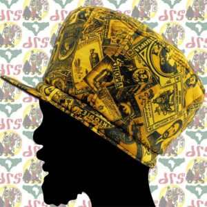 Rasta Cap Reversibel Marshall Style Rastafari Hat Dreads Cap Stoff Äthiopien