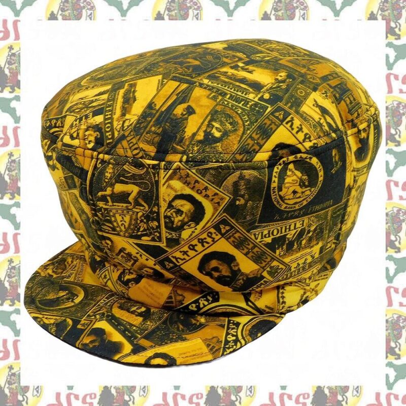 Rasta Cap Reversibel Marshall Style Rastafari Hat Dreads Cap Stoff Äthiopien Jah Rastafari Crown