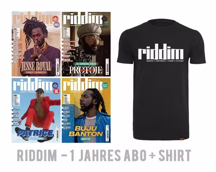 Riddim Reggae Dancehall Magazin 1 Jahres Abo T-Shirt kaufen