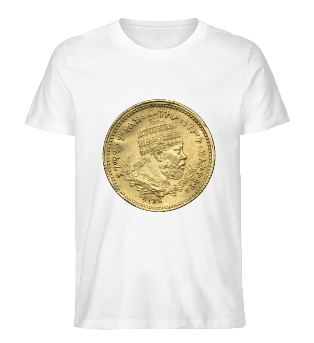 MENELIK II Rasta Reggae Roots - Herren Organic Shirt-3