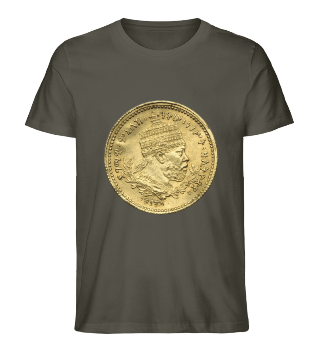 MENELIK II Rasta Reggae Roots - Herren Organic Shirt-7072
