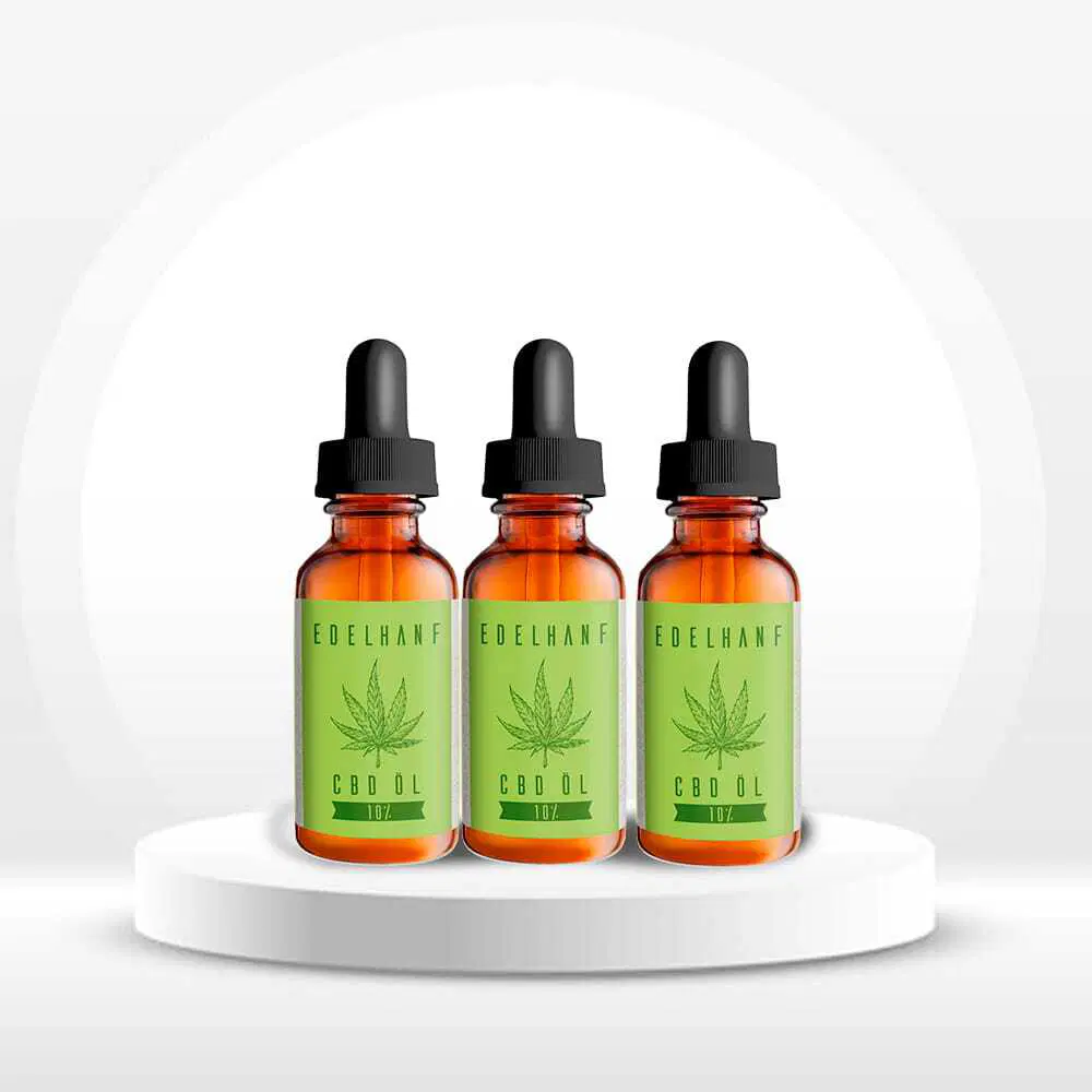 Edelhanf CBD Öl 10 Prozent 3er Bundle Edelhanf CBD Öl 10%