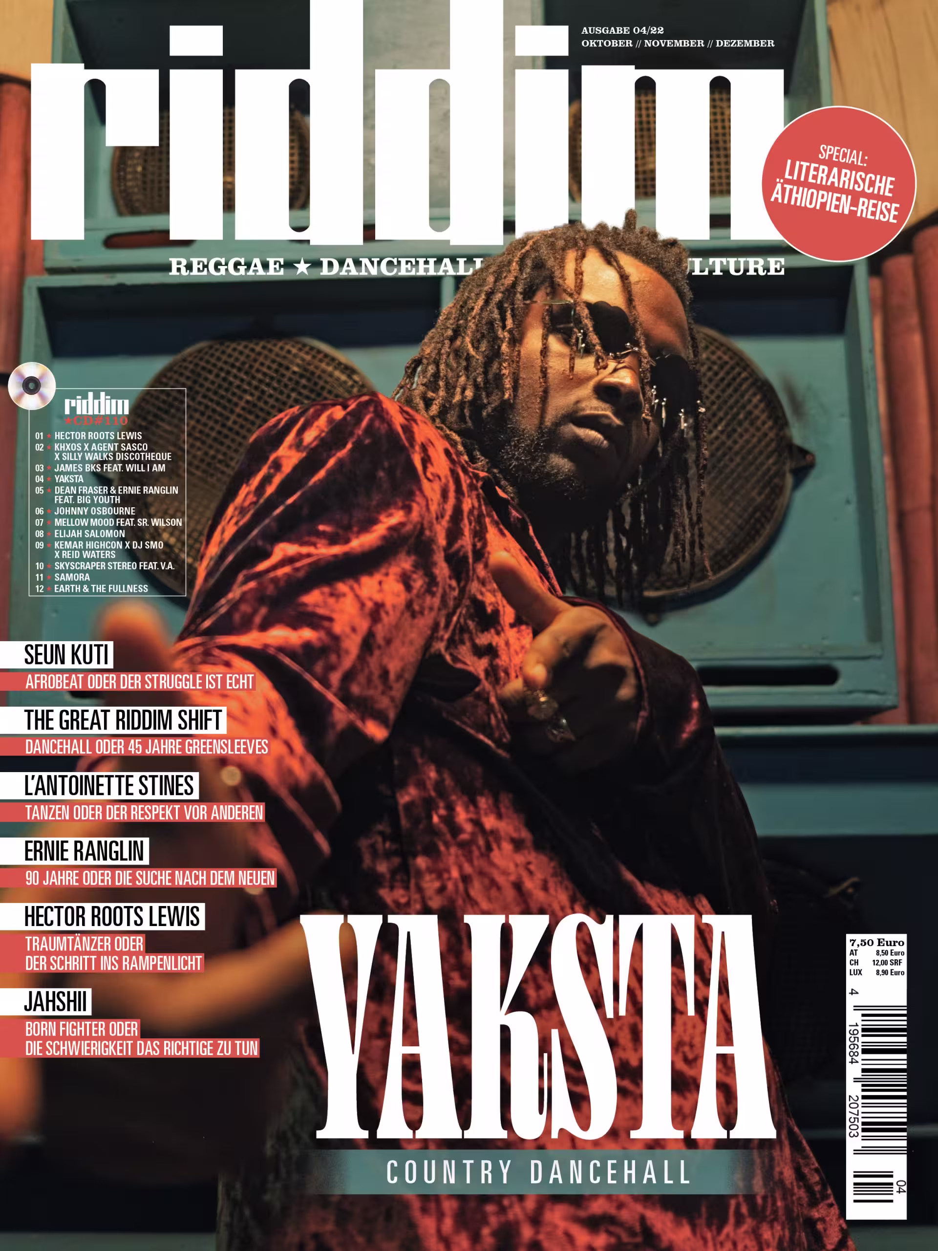 RIDDIM Mag 110 Yaksta Country Dancehall inkl. CD RIDDIM MAG 110