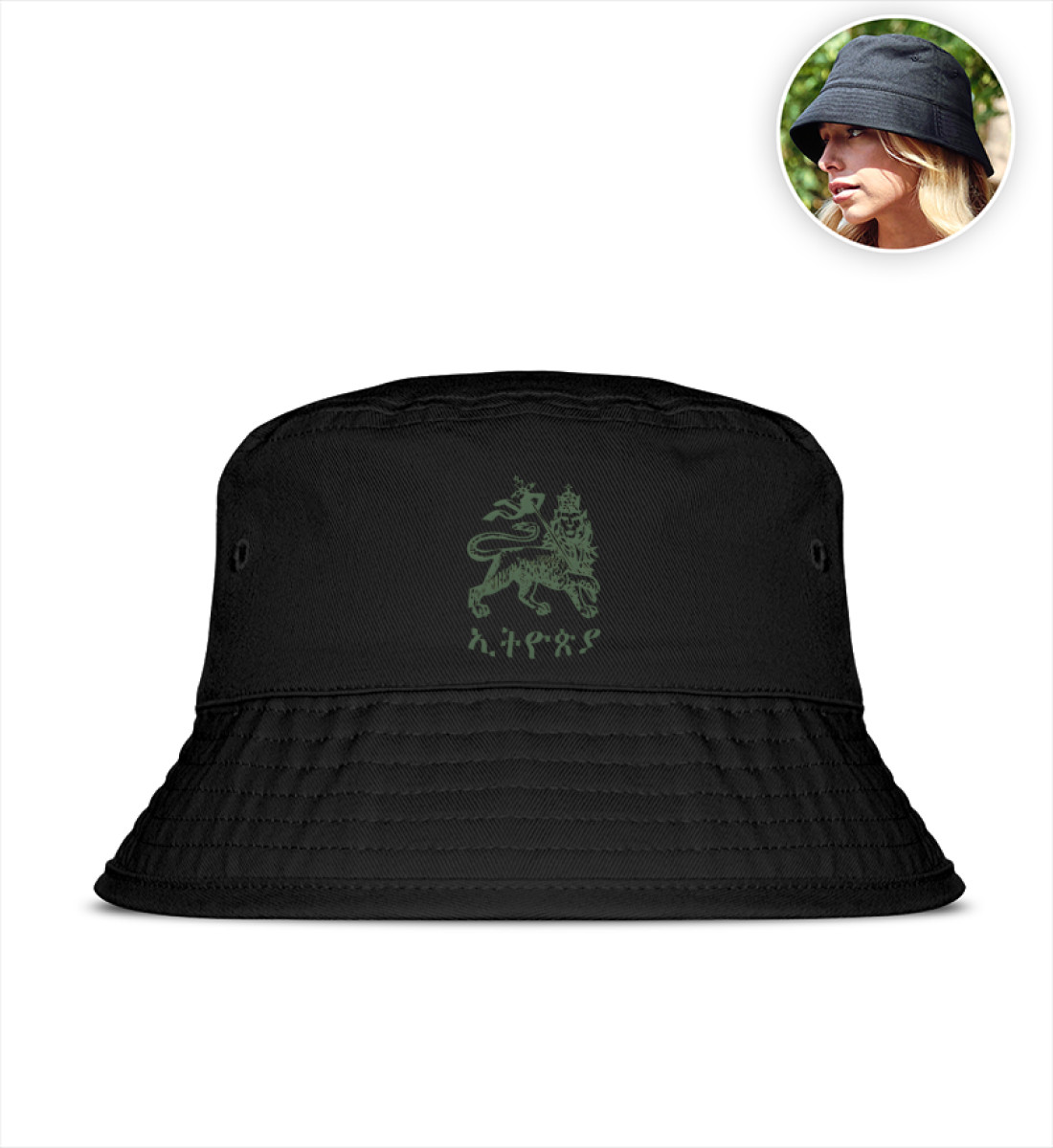 Rasta Lion Bucket Hat - Organic Bucket Hat mit Stick-16
