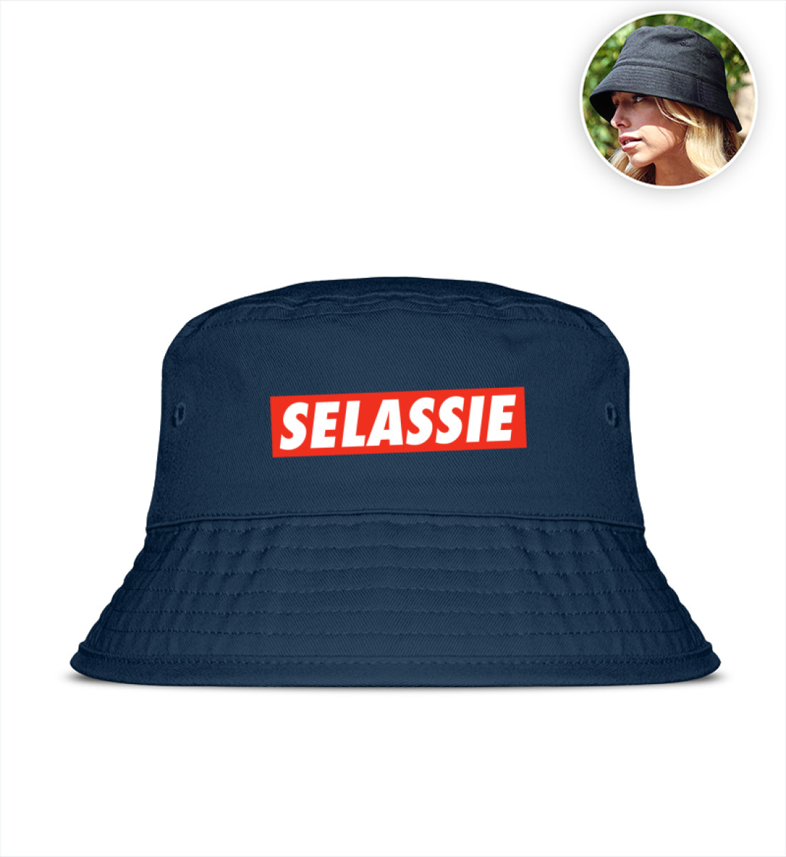 Selassie - Organic Bucket Hat mit Stick-7024